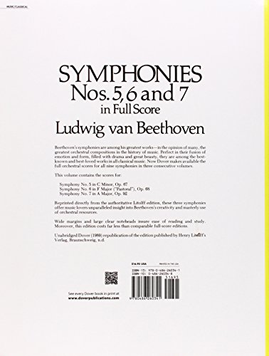 Symphonies Nos. 5, 6 and 7 in Full Score (Dover Orchestral Music Scores) - Image 2