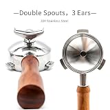 NEOUZA 58 mm filtr z trzema uszami do ekspresu do kawy espresso kompatybilny z Breville Sage Barista Max, podwójne wylewki, kosz bezciśnieniowy, narzędzie do wyjmowania kosza