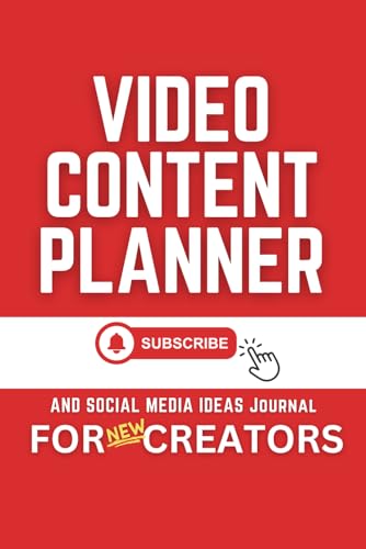 Video Content Planner and Social Media Ideas Journal for New Creators