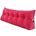 KKCF-cojín de la cabecera Triángulo Respaldo Resistente Al Desgaste Habitación Fibra，4 Colores, 7 Tallas (Color : Red, Tamaño : Length 180cm)