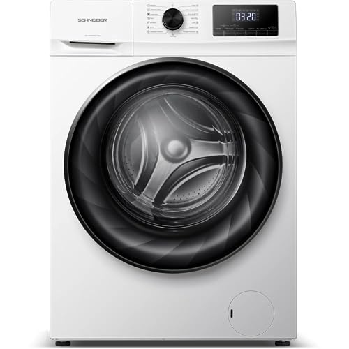 SCHNEIDER SCLLF1014VAW, Lave linge frontal, 10 kilos, Fonction vapeur, Moteur inverter, 1400trs/min, 15 programmes, Pieds réglables, Blanc