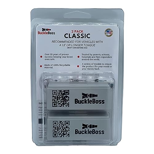 Buckle Boss Original Classic Seat Belt Lock | Original Seat Belt Guard Made with Strong ABS | for Special Needs Passengers | Easy Installation | Preventing Passengers from Unbuckling Their Seat Belts