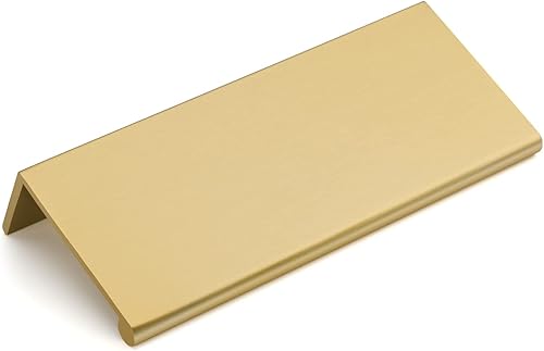 Goldenwarm Paquete de 25 tiradores dorados con borde de dedo, tiradores de cajón de color dorado champán, manijas de cocina para dormitorio, cajones