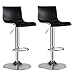 Regulacja wysokości obrotowe krzesła barowe podnieść stołek barowy z oparciem nowoczesny przemysłowy zestaw 2 stołków barowych czarnych-2 - średnie