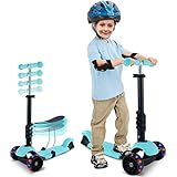 🛴Tecnología de dirección inclinada: El manillar en T ajustable y el mecanismo de dirección inclinada segura hacen que el mini scooter se dirija inclinando en lugar de girando el volante. Este diseño ayuda a su hijo a desarrollar sus habilidades de equilibrio y coordinación.