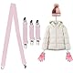 KLYNGTSK 4 Stück Fäustlinge Clip Kinder Handschuhe Clip Verstellbare Handschuheclips Mützen Clips Elastische Hutclips Handschuh Klammer Edelstahl Handschuhhalter Clip für Handschuhe Mützen, Rosa