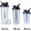 BlenderBottle Classic Shaker cup/Diet Shaker/Protein Shaker with Blenderball / 820ml - clear pink