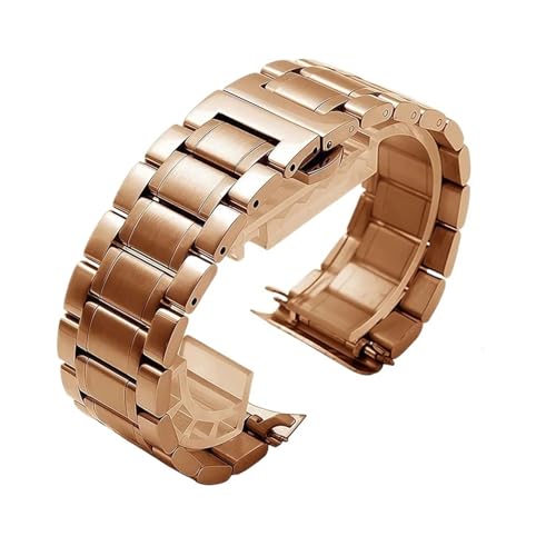 Arc �X�e�����X�X�`�[���X�g���b�v�AArmani AR5906 AR5905 AR5890 AR5889 5858 5920�V���[�Y�Ή��A�j��23mm�A����20mm���^���E�H�b�`�o���h�u���X���b�g(Rose Strap,Woman 20mm)