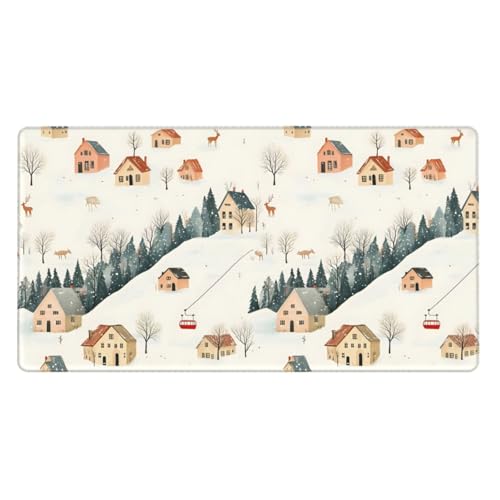 Tapis de souris de jeu grand format anti-glisse avec bords cousus pour ordinateur