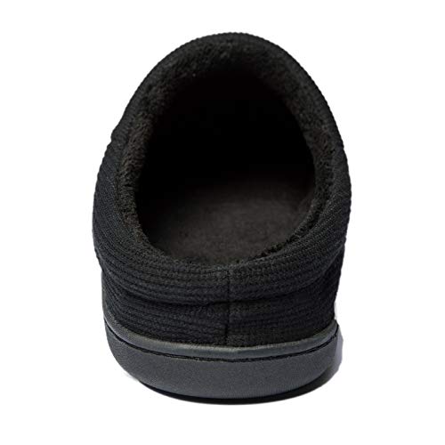 Image of NewDenBer Men's Warm Memory Foam Suede Plush Fleece Lined Slip on Indoor Outdoor Clog House Slippers