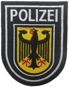Germany Polizei Embroidered Patches for Embroidery Cloth Patch Badge Hook & Loop Embroidered Patch