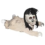 Halloween Animated Crawling Possessed Baby Doll, 19 1/2 Inch