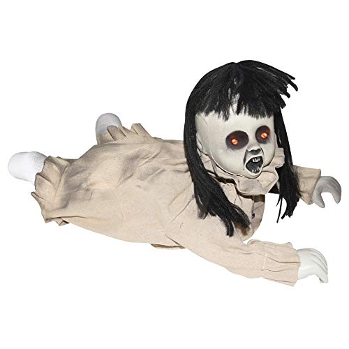 Sunstar Industries Halloween Animated Crawling Possessed Baby Doll, 19 1/2 Inch
