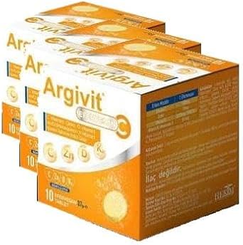 Argivit Efervesan C Vitamin Tablet 10 Tablet 3 paketi