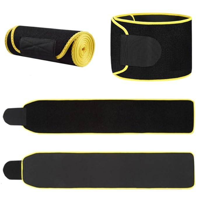 Image of Weight Loss Hot Slimming Belt for Men, Women Belly Sweat Slim Belt Neoprene Fat Burning Sauna Waist Trainer Healthy Sweat, Weight Loss, Lower Back Posture