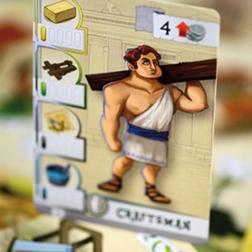 Asmodee - Bombyx - Les Bâtisseurs : Antiquité - Jeux de Société - Jeux de Cartes - Jeux de Voyage à Partir de 10 Ans - 2 à 4 Joueurs - Version Française