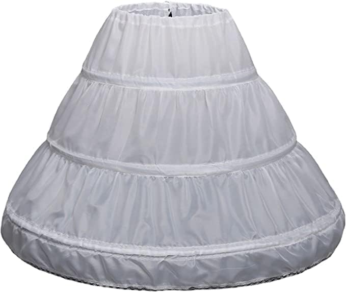 3 Hoops Children Kid Girl Dress Petticoat Crinoline Underskirt For Flower fluffy skirt Underskirt4