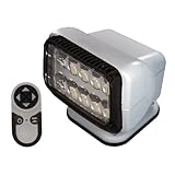 GoLight Radio Ray Permanent Mount Sarchlight with WirelessRemote,White