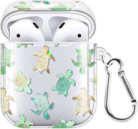 Cute Cow AirPods Case Cover,Soft TPU AirPods Case 2&1 Shockproof Silicone Waterproof AirPods Skin Cover Protective Case for Airpods 1st/2nd Charging Case for iPhone XR/7/7P/8/8P (Little Turtle)