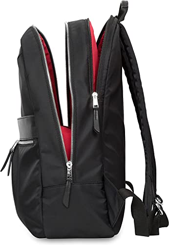 Knomo Beaufort 16" Laptop Backpack Work Bag Purse Large Travel Rucksack With Silver Zip, Black #TOP5