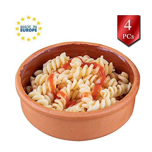 Hakan Handmade Clay Bowl Set Of 4 | Terracotta Bowls, Ancient Pottery, Large Clay Bowl For Cooking, Food, Turkish Clay Yogurt Pots thumb #3