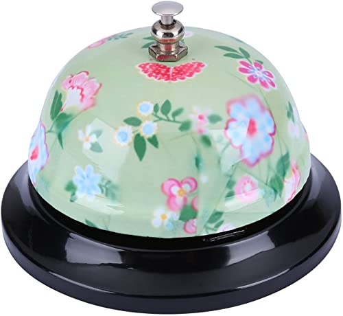 FimGlk Campanello di chiamata/campanello di servizio/campanello per reception/campanello per ufficio, hotel, aula, scuola, cena, cucina, ristoranti (fiori verdi)