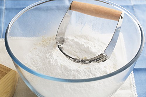 Mrs. Anderson's Baking Pastry Cutter And Dough Blender, 5-Blade, Stainless Steel With Wood Handle #TOP1