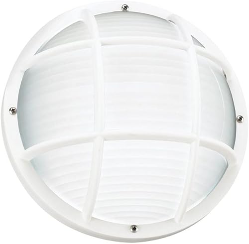 Sea Gull Lighting Generation 89807-15 - Farol de pared moderno contemporáneo para exteriores de Seagull-Bayside Collection en acabado blanco