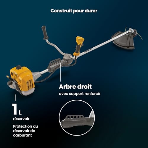 STIGA BC 545 B débroussailleuse à Essence - Moteur 42,7 CC, Largeur de Coupe 45 cm, Guidon vélo, tête Tap&Go, Lame 3T et Double Harnais Inclus, Jaune – vue 4