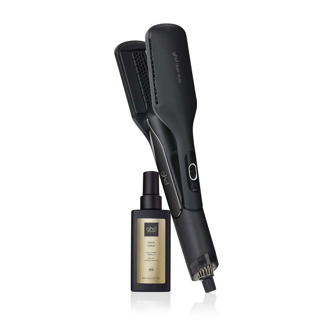 ghd Duet Style Power Couple ― Duet 2-in-1 Hot Air Hair Styler (Black) with Sleek Talker Wet to Sleek Hair Styling Oil (3.2 fl. Oz.) ghd Duet Style Power Couple ― Duet 2-in-1 Hot Air Hair Styler (Black) with Sleek Talker Wet to Sleek Hair Styling Oil (3.2 fl. Oz.)