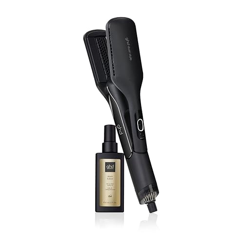 ghd Duet Style Power Couple - Estilizador de cabello de aire caliente 2 en 1 (Negro) con elegante Talker Wet to Sleek Hair Styling Oil (3.2 onzas