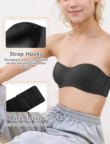 Happy Cherry Teen Girls Casual Training Bra Wireless Cotton Padded Everyday Sports Bra with Adjustable Straps for Big Kids2