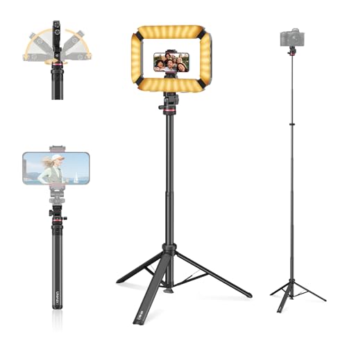 Image of ULANZI Smartphone Video Rig with Selfie Ring Light & MT-80 Aluminum Camera Phone Video Light Tripod Stand Combo for Photo Booth Filmaking Live Steam Tiktok YouTube Video Recording