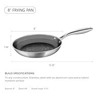 COOKER KING 8-Inch Stainless Steel Pan, Hybrid Nonstick Frying Pan — image 8