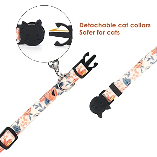Miniatura 8 de Collares De Gato Con Campanas Pañuelo De Pajarita Extraíble, 2 Collares Para Mascotas 1 Pañuelo De Perro 1 Lazo, Collar De Gatito, Pañuelo De Gato, Pajarita De Perro