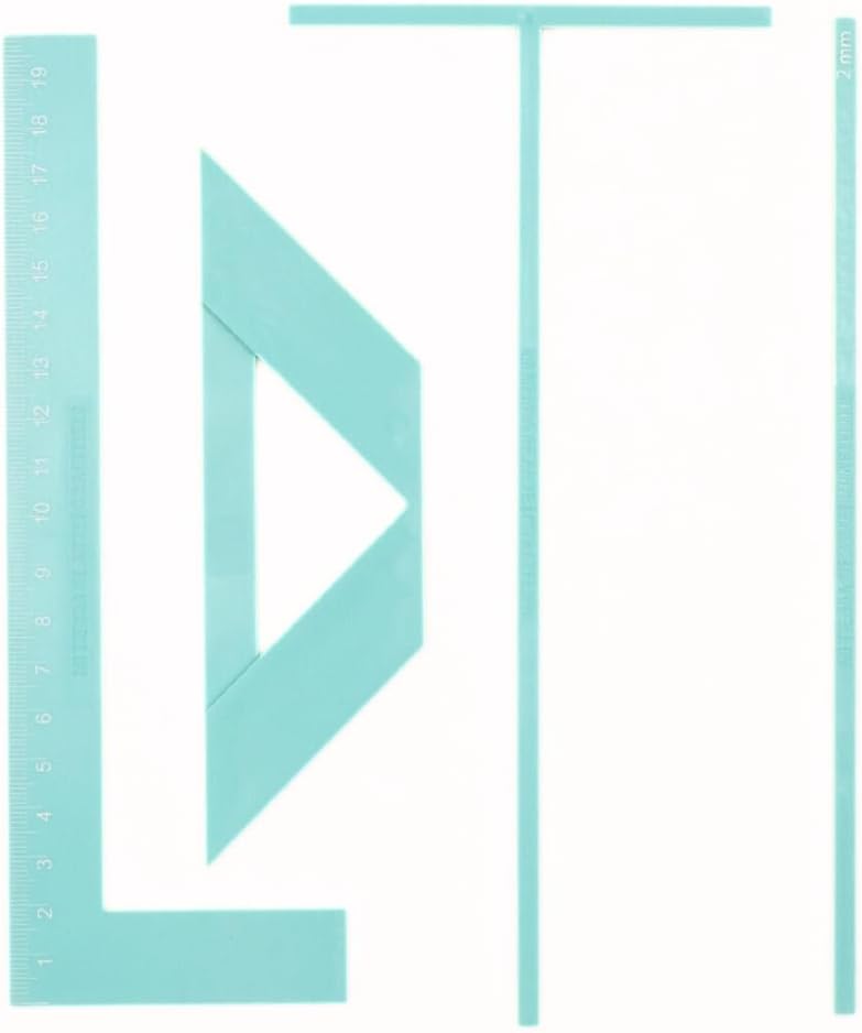 Craftelier - Complete Binding Kit | Includes L-Ruler, T-Ruler, Separation Guide, Corner Cutting Square, Case, Instruction Manual - Turquoise