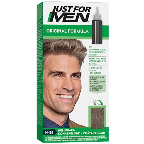 Just For Men Fórmula original color de cabello castaño claro restaura el color natural para un aspecto natural, H25