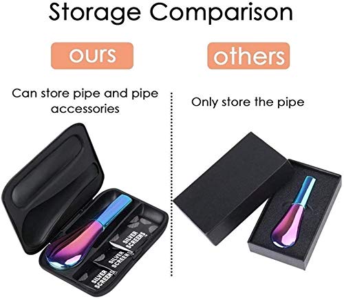 Portable Creative Small Tools Pipe with Stainless Steel Screen fiters,Good Gift (Northern Lights)