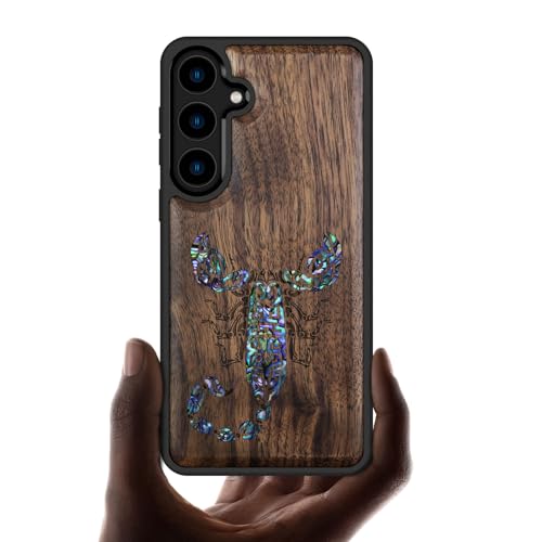 Coque pour Galaxy S24 Plus Étui Bois Gravure Incrustation Coquille S24+ Carveit