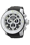 Invicta Men 's 0412?Pro DiverコレクションSea Hunterクロノグラフブラックポリウレタン腕時計