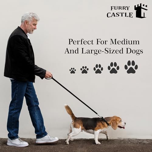 Image of Nylon Leash and Collar for Dogs with 360 Degree Rotating Clasp | Black | Water Proof | for Medium and Large Dogs in Large Size