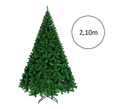 Árvore De Natal Gigante Luxo Modelo Dinamarquês Cor Verde 2,10m 956 Galhos A0721H