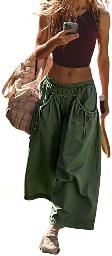 Hooever Women's Loose Wide Leg Track Pants Drawstring Pockets Ela...