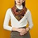 African Map Ethnic Pattern Neckerchief Silk-Like Square Scarf Fashion Bandana Headband Square Head Scarf for Women