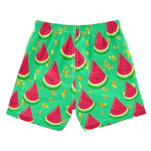 Boys Trunks, Anti-Chafe Swim Trunks Boys 2 T, Cute Watermelon Slice Green2