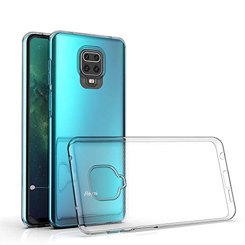 Image of case creation for redmi note 9 pro max premium imported 0.3mm crystal clear totu silicone transparent flexible soft corner protection tpu slim back case color cover for mi note 9 pro max - Transparent