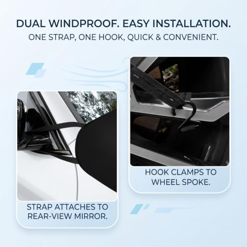 Cubiertas de parabrisas de coche protección todo clima reversible de tamaño universal 4