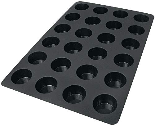 Silikomart SQ009 Baking and Freezing Mold with 24 Muffin Cavities, Each 2.72 Inch Diameter x 1.54 Inch High