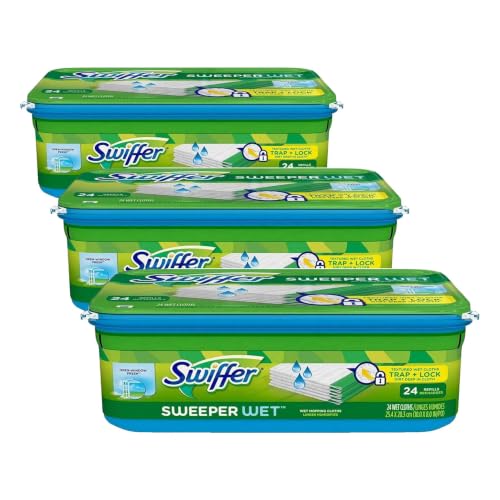 Image of Swiffer Sweeper Wet Mopping Cloth Refill - Open Window Fresh - 24 wet cloths - 2 pk (Pack of 3)