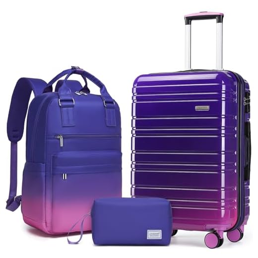 LARVENDER Stylish Hardshell Suitcase Set